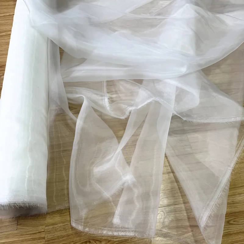 

Transparent nylon mesh fabric handmade DIY design wedding dress skirt support hard mesh evening gown stiff fabric