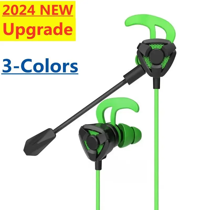 E Sports Gaming with Microphone In-ear Headphones Noise-cancelling Plug-in Mobile Computer Earbuds Wired Earphone PUBG Headset