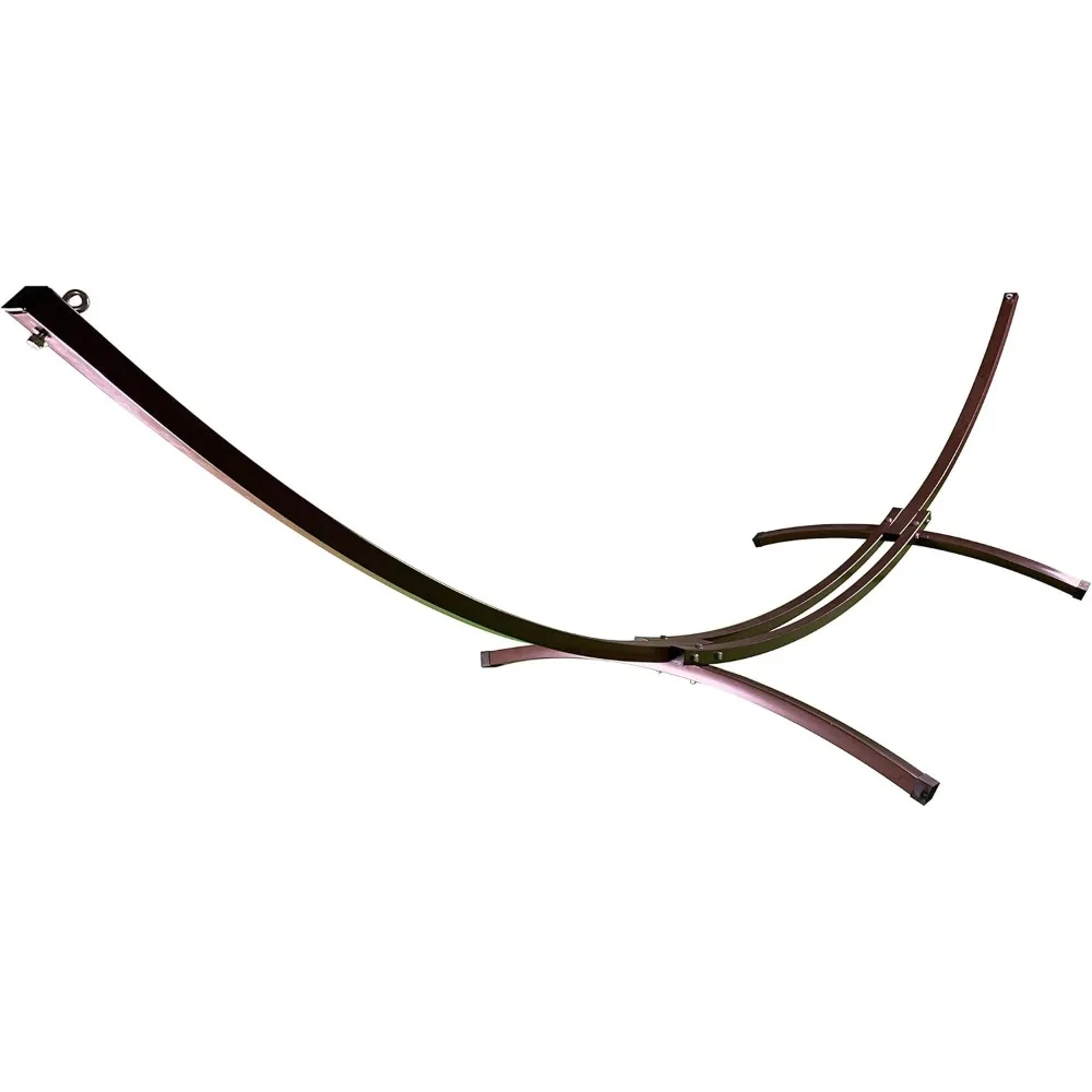 

Durable Powder Coated Galvanized Steel Arc Stand for Indoor and Outdoor Hammocks - Supports Single or Double Hammock Beds in Bro
