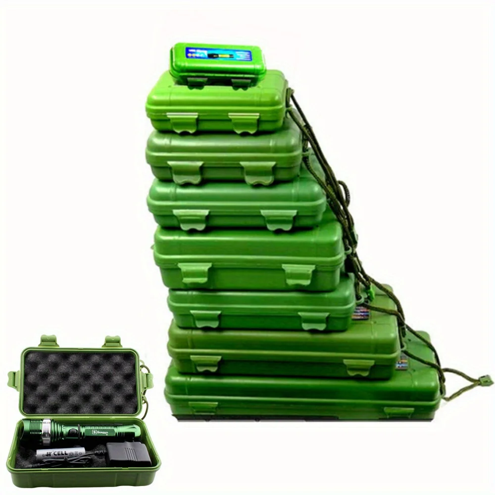 1pc Outdoor Sealed Plastic Shockproof Bins Waterproof Box Travel Storage Kit Survival Case Valuables Electronic Gadget Container