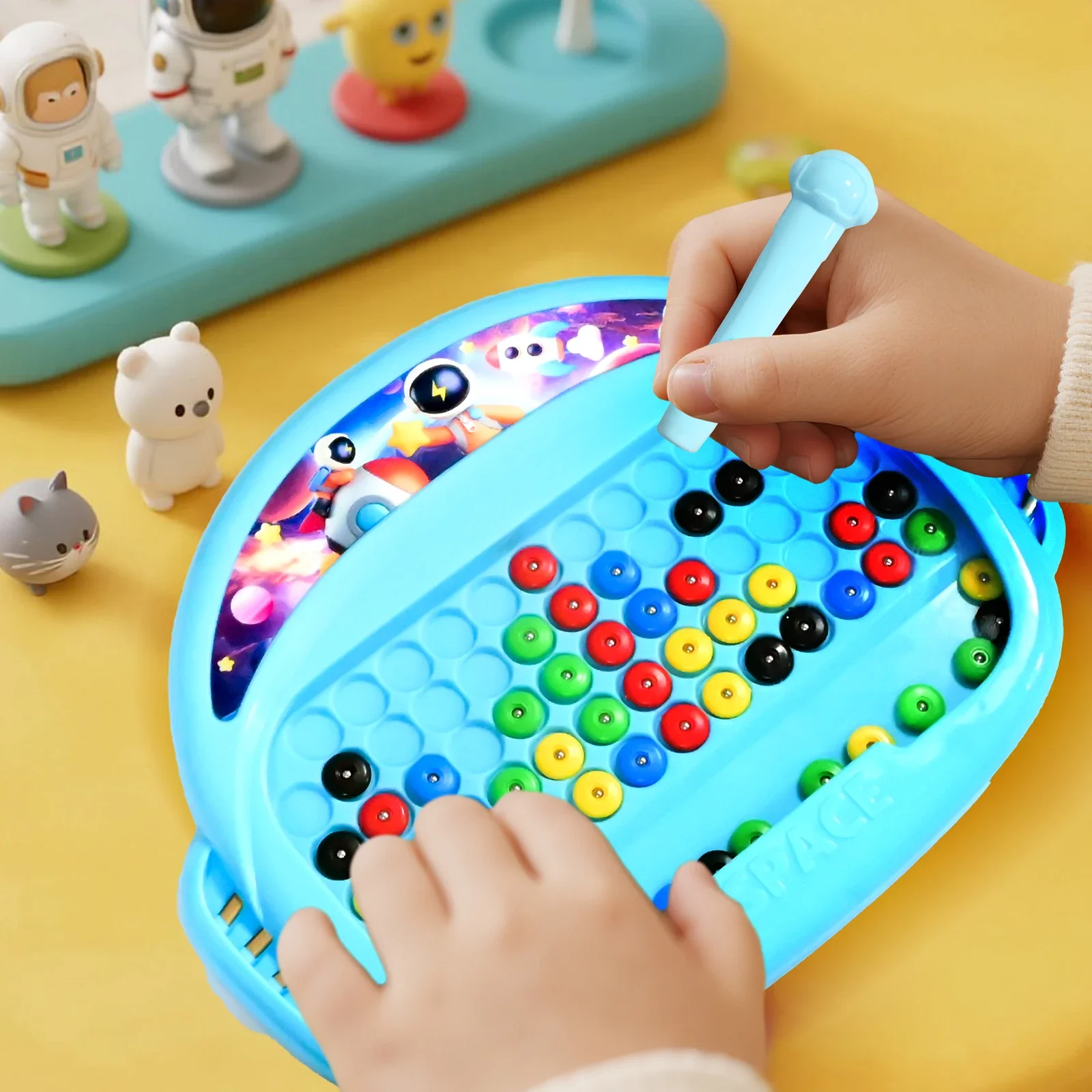 

Montessori Children's Magnetic Doodle Board with Pen & Beads Drawing for Kids Educational Boy Girl Educational Toys Gifts