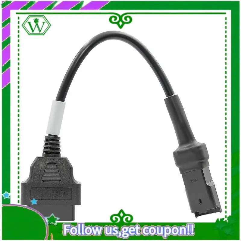 AC34-OBD Motorcycle Cable For Ducati 4 Pin Plug Cable Diagnostic Cable 4Pin To OBD2 16 Pin Adapter