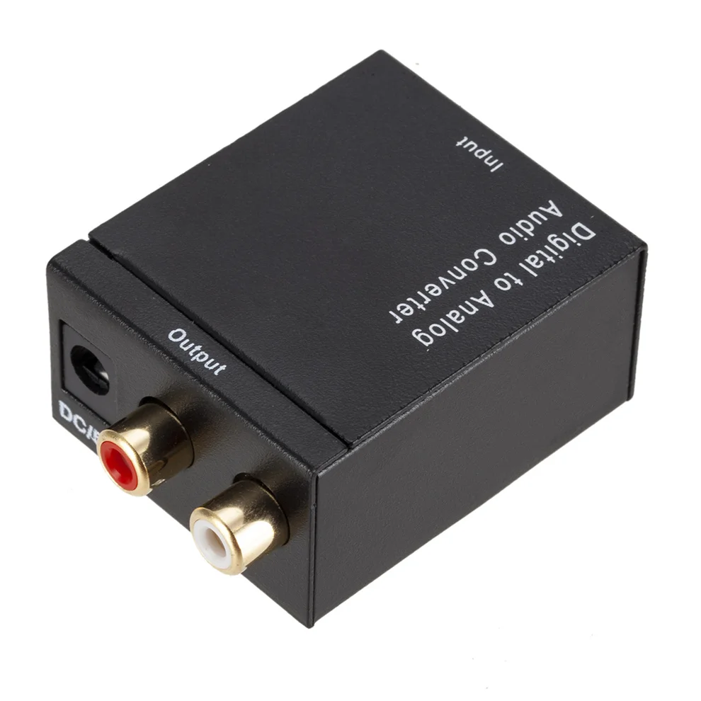 LccKaa Digital to Analog Audio Converter DAC Amplifier Decoder Optical Coaxial Toslink to Analog RCA L/R Audio Converter Adapter
