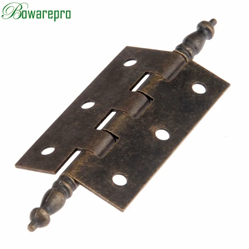 bowarepro 127*76mm Antique Bronze Crown Head Hinge 6 Holes Jewelry Gift Box Decorative Hinge for Cabinet Furniture Accessories*1