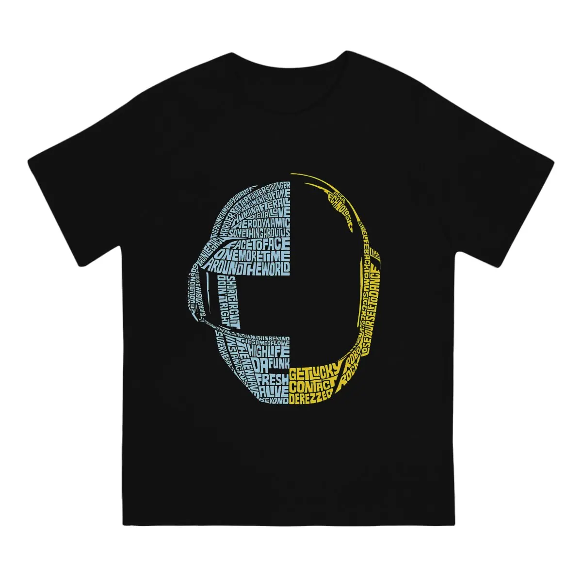 Retro Vintage Punk Men TShirt Daft Punk Electronic Production Band Crewneck Short Sleeve  Cotton T Shirt