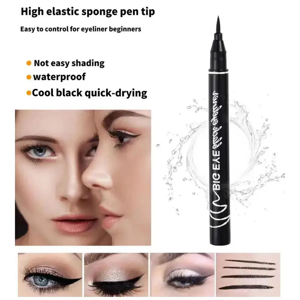 Niezwykle cienkie Eyeliner, kobiety nie są łatwe do powiek rozmazują makijaż początkujący brązowy czarny Eyeliner w płynie do pióra, Und C3X1