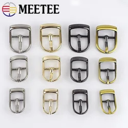 Meetee 5/10Pcs 13/16/20/25mm Metal Pin Belt Buckles Adjuster Bags Strap Slider Shoes Buckle DIY Leather Hardware Accessories