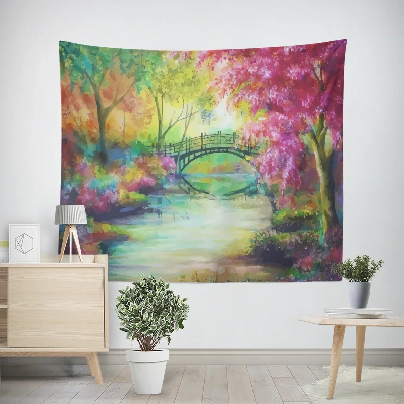 Home decorations Animal landscape style room decor wall tapestry aesthetic bedroom aesthetic wall art large fabric wall tapestry