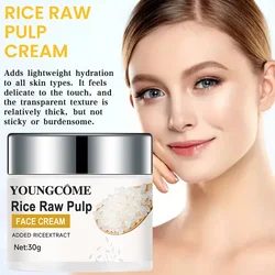 Rice Cream Promotes Elasticity Radiance MoisturizesNouriTheshes LocksMoisture Anti Aging Face Lifting Nourishing Repair Collagen