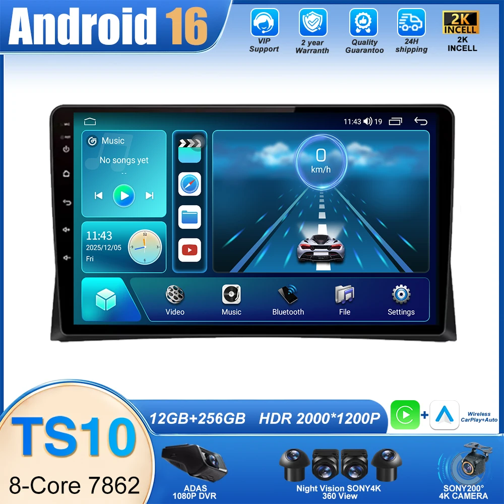 

Android 16 For Volkswagen Multivan T5 2003 - 2015 Car Radio Touch Screen Intelligent Systems Mirror Link Wifi AutoMotive Carplay