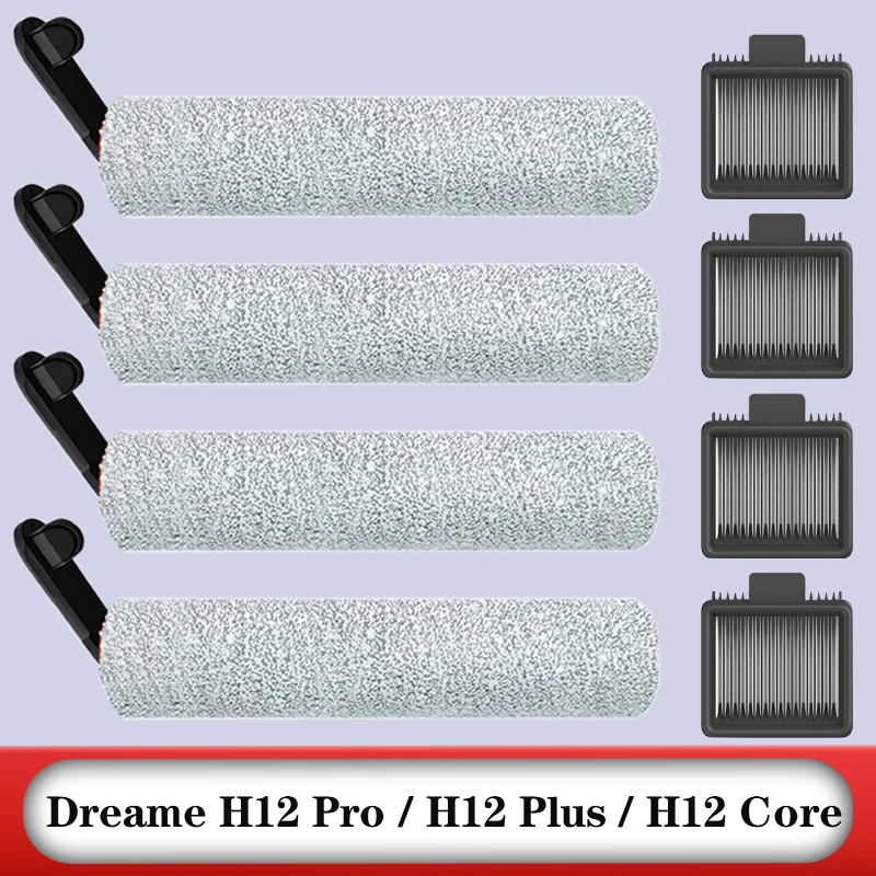 

For Dreame H12 Pro / H12 Plus / H12 Core Soft Brush Spare Parts Wet Dry Vacuum Cleaner Roller Hepa Filter Accessories