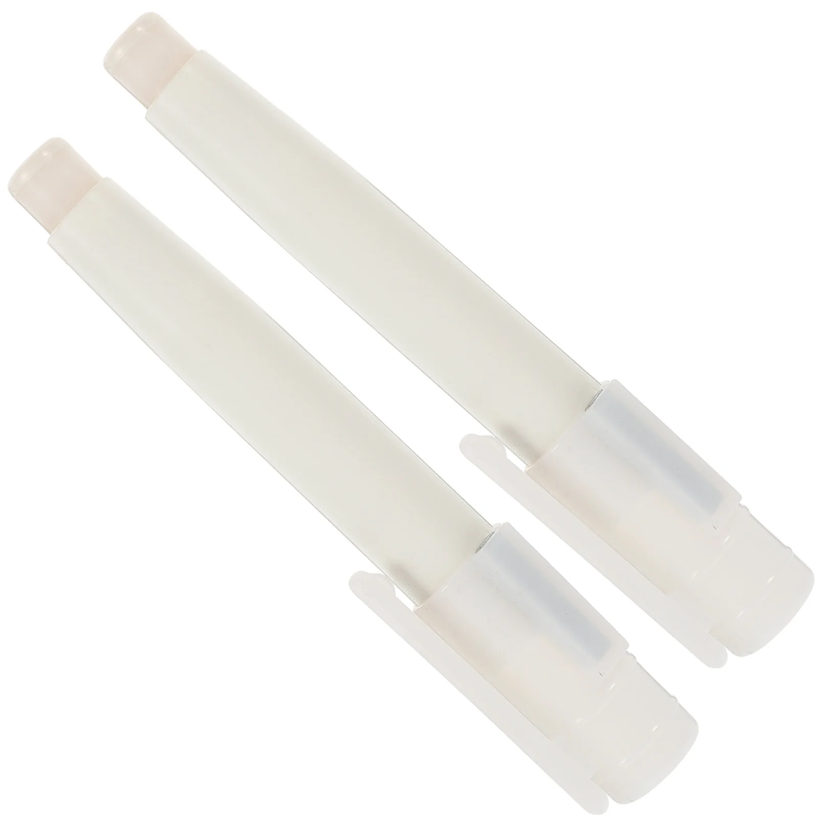 2 Pcs Chalk Set Clip Holder Extension Pens Water Soluble Plastic Sleeve for Teacher Office White