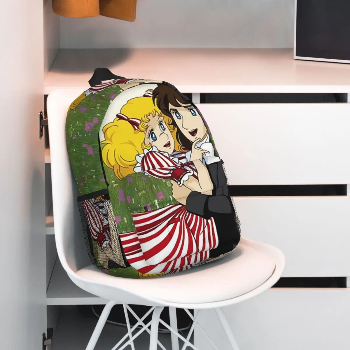 Anime Candy Candy Backpack Student BookBag Children School Bag Laptop Shoulder Bags for Men Women