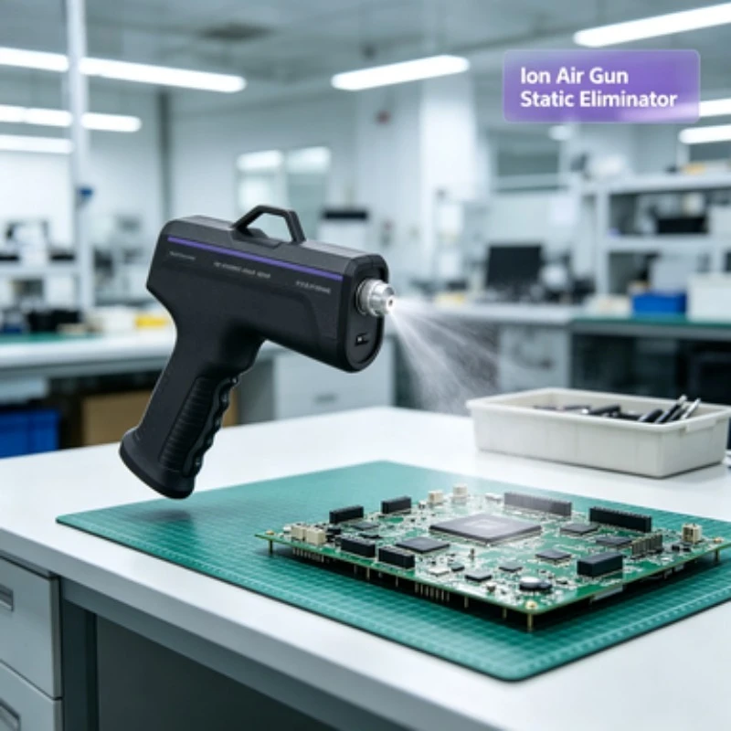 Ion Air Gun Pulse Static Eliminator Anti Static Device For Circuit Board Dust Removal Cleaning