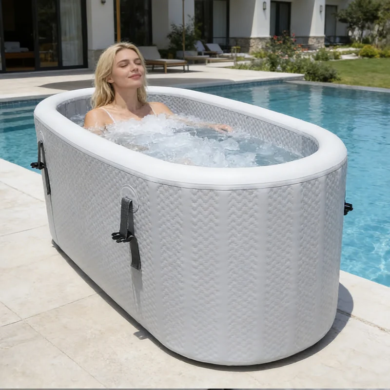 Grande Baignoire Gonflable pour Bain de Glace, Baril de Plongée Froide, Utilisation Intérieure et Extérieure, Fitness, Immersion en Eau Froide, Piscine Sportive Portable
