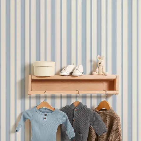 Blå remsor tapet, självhäftande, mönstrade geometriska tapeter för heminredning, anpassad färg tillgänglig, 50 cm * 300 cm 8 best sales blå tapet - №8