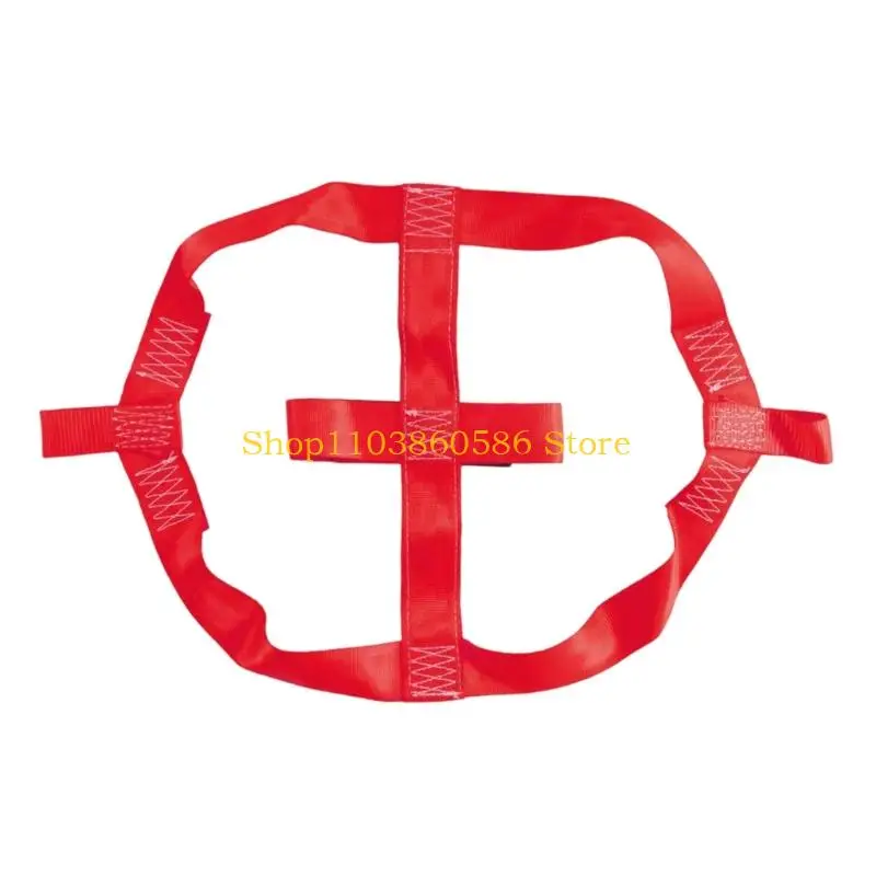 242A Motorcycle Rear Wheel Tie-Down Strap for Trailer Loading and Towing, Reinforced Polyester Webbing with Secure Wheel Hold