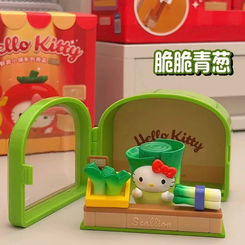 MOETCH Hello Kitty Vegetable Theme Mini Store Set with Accessories Adorable Tomato Corn Design Blind Box Toy view 6