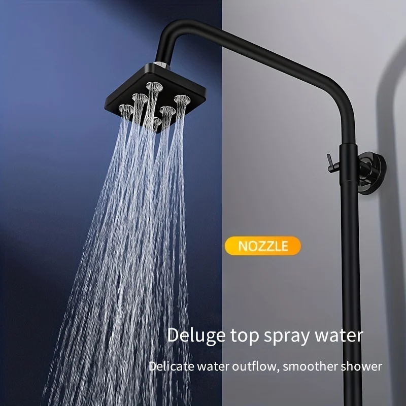 Supercharged Wall-Mounted Shower Head Rotatable Top Spray Shower Head Upgrade Your Bathroom Accessories