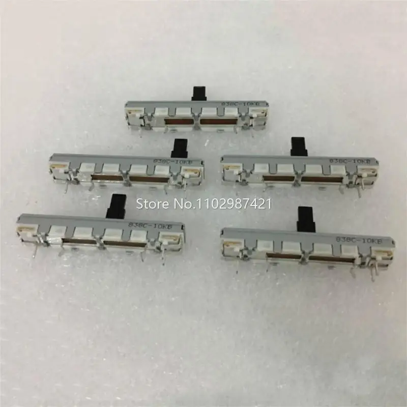 1 Piece 45MM Sliding Potentiometer 3 Pin RS30111AC00V B10K Electronic Piano Radio Volume Control 4.5CM Straight Slide Fader