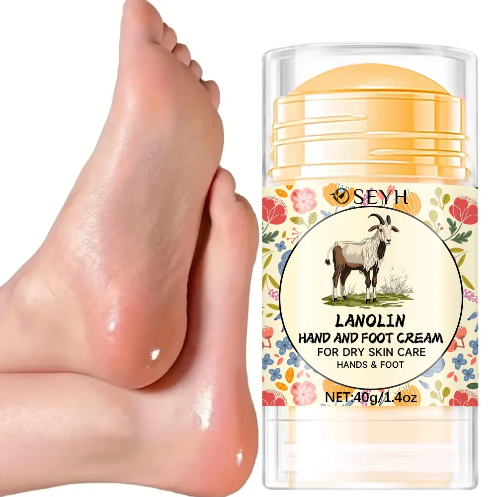 SEYH 40g Lotion for Dry Cracked Hands And Feet Rich in Wool Fat Hyaluronic Acid Vitamin E Moisturizes Skin Long Lasting Portable