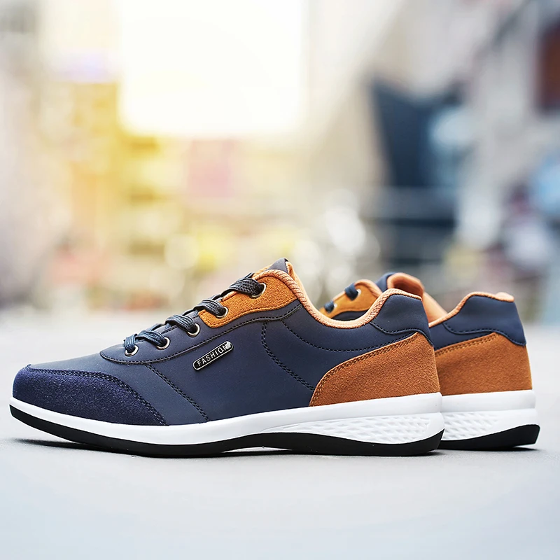 Zapatos de Hombre, zapatillas impermeables para caminar para primavera y otoño, zapatos deportivos de cuero para Hombre, calzado antideslizante, tenis para Hombre