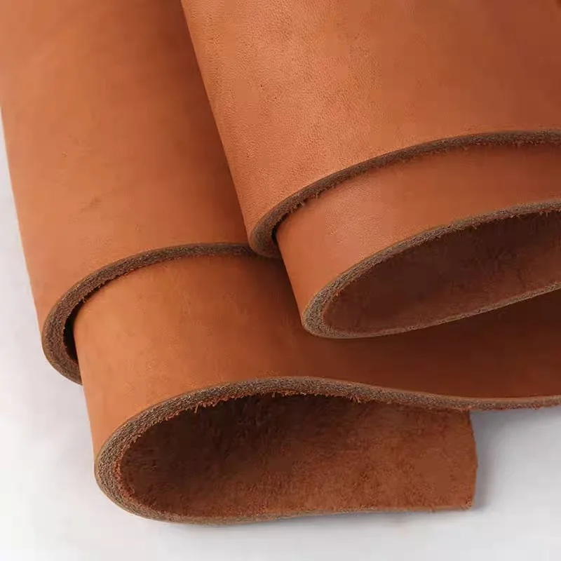 4.5mm Head Layer Hard Cowhide Material Handmade Leather Goods DIY Light Brown Vegetable Tanned Leather Shoes Outsole Belt Scabba