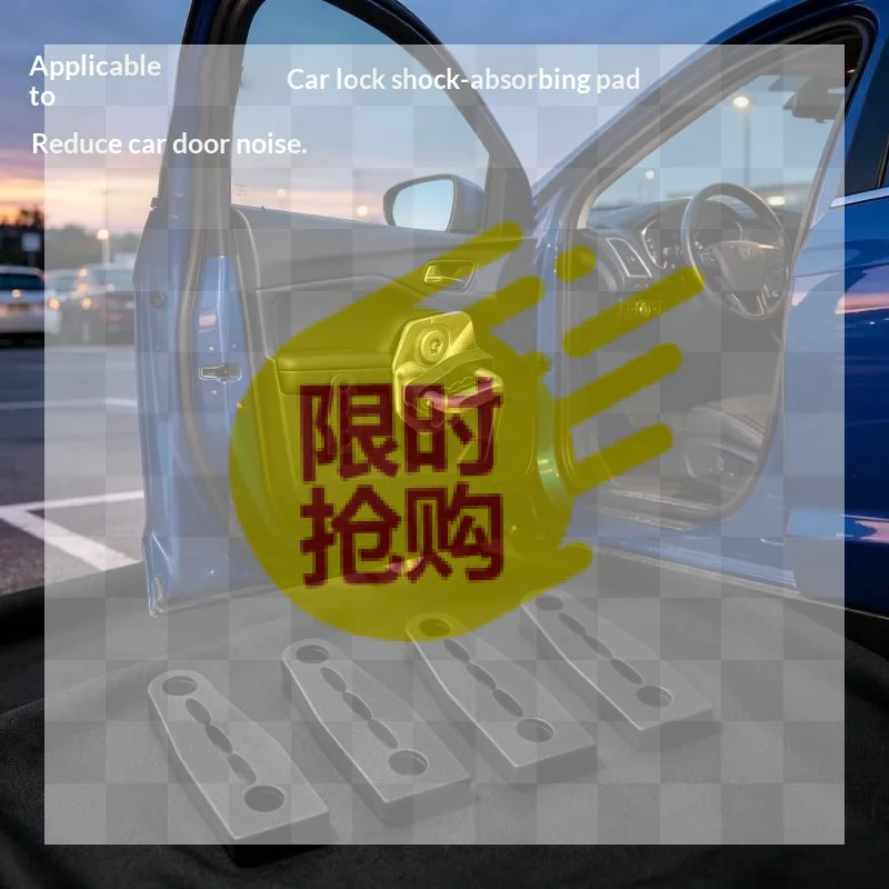 4 Pcs Car Door Anti-Shock Buffering Pads For Door Edge, Prevent Slamming Noise And Vibration Cushion Universal Auto Accessories