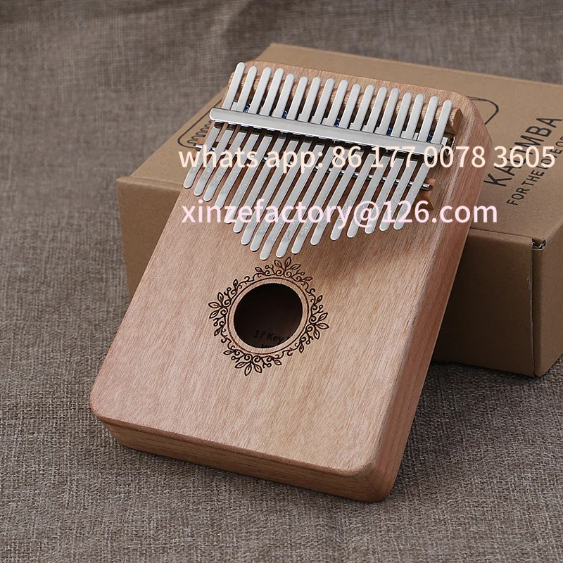 

Customizable 21 Key Mahogany Kalimba 17 key Thumb Piano Portable Finger Piano for Beginner Mbira Gifts for Adults/Kids