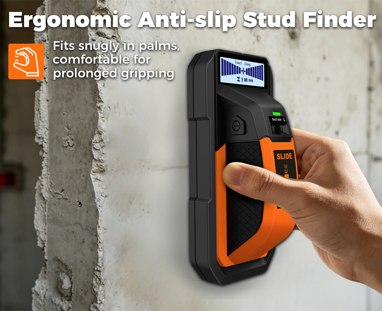 5-in-1 Stud Finder Wanddetektor Multifunktions-Wandscanner für AC-Kabel, Holz- und Metallerkennung, Tiefenmessgerät – Detail 9