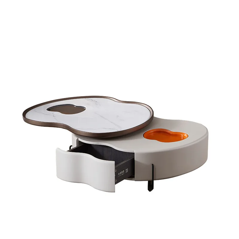 

HJY2301 coffee table 2024 new cream wind living room lifting apple-shaped coffee table household multi-function creative high