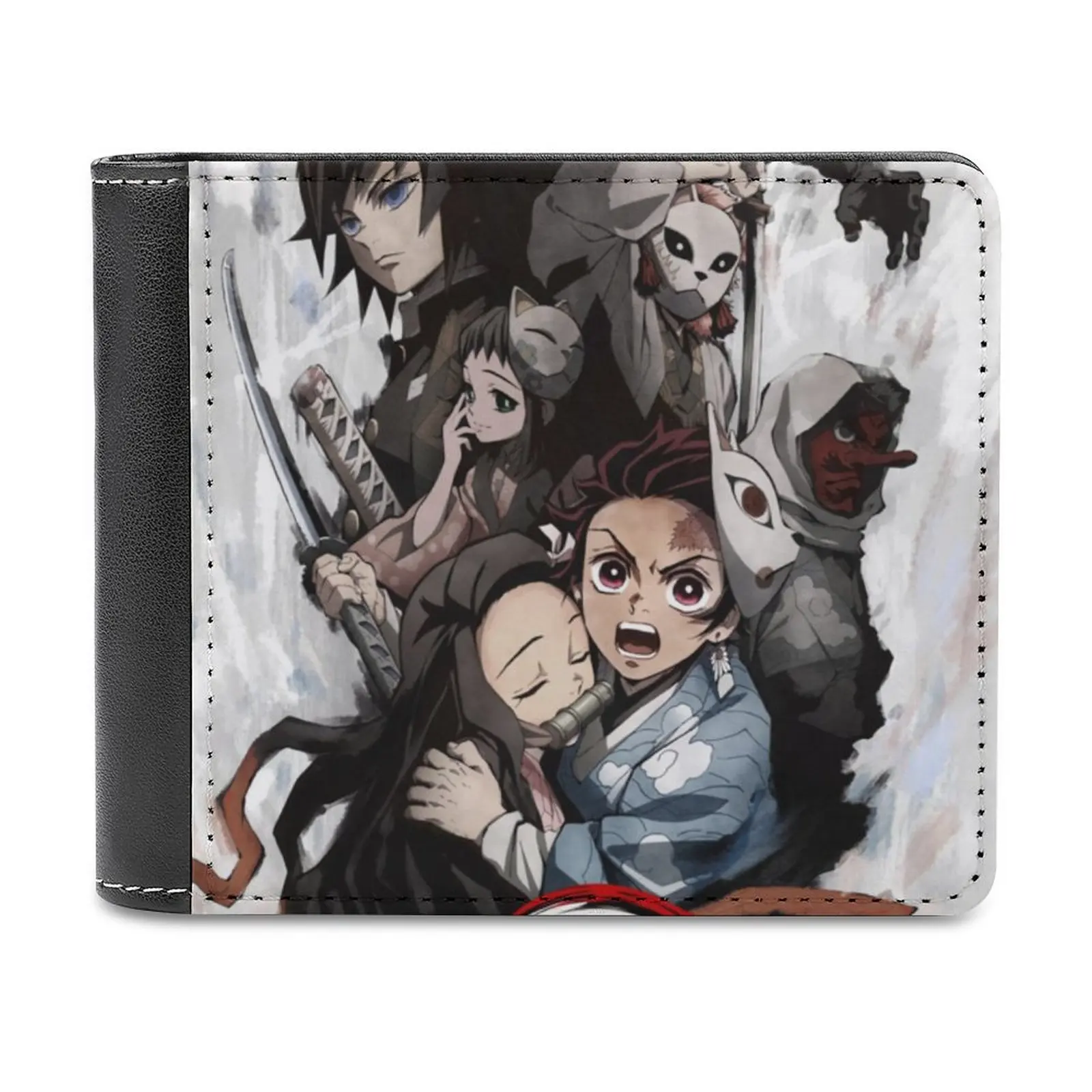 

Мужской кошелек Sibling's Bond, кошельки, новый дизайн, цена в долларах, топ, мужской кожаный кошелек Kimetsu No Yaiba, аниме Tanjiro Manga