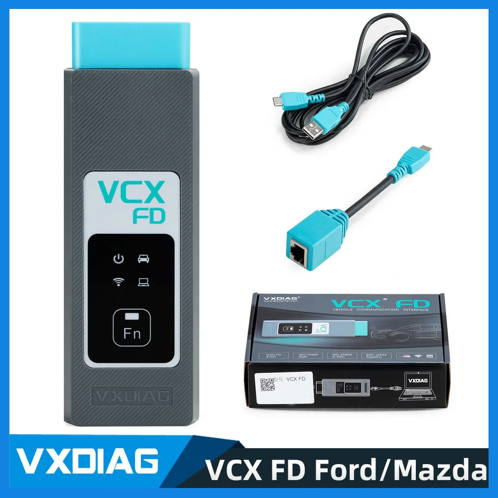 VXDIAG VCX FD for Ford/Mazda OBD2 Diagnostic Tool with CAN FD DoIP All System Diagnosis ECU Coding J2534 Programming