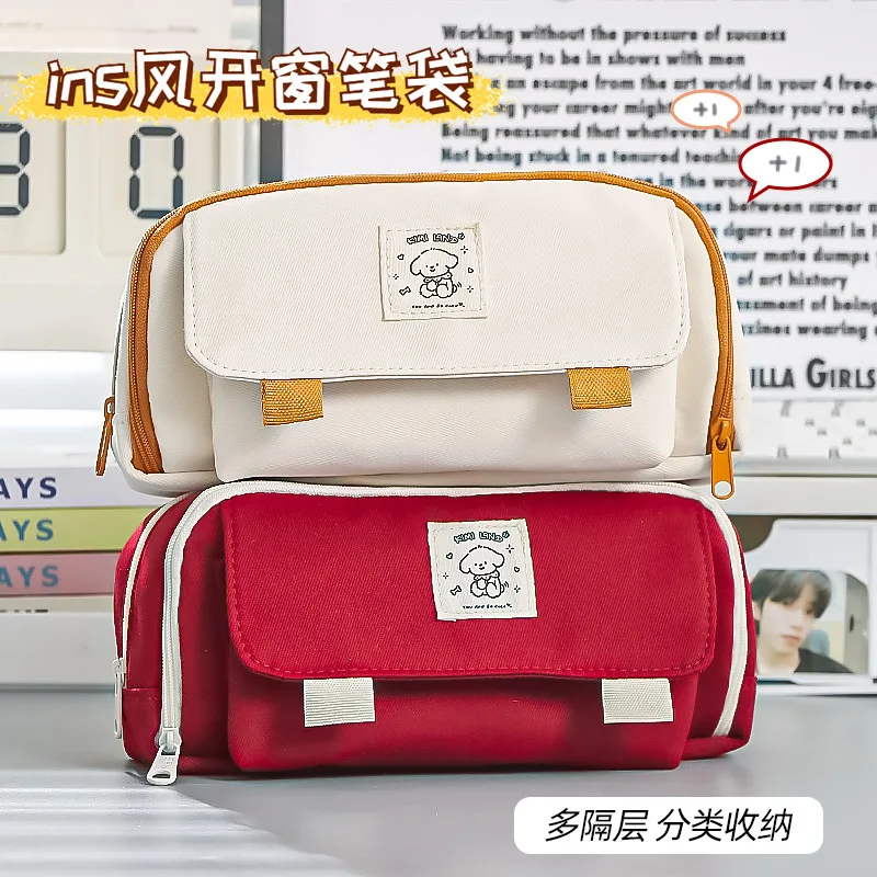 Large Capacity Pencil Case for Primary School Students in 2025 New Junior High School Student Girl Pencil Case Stationery Bag