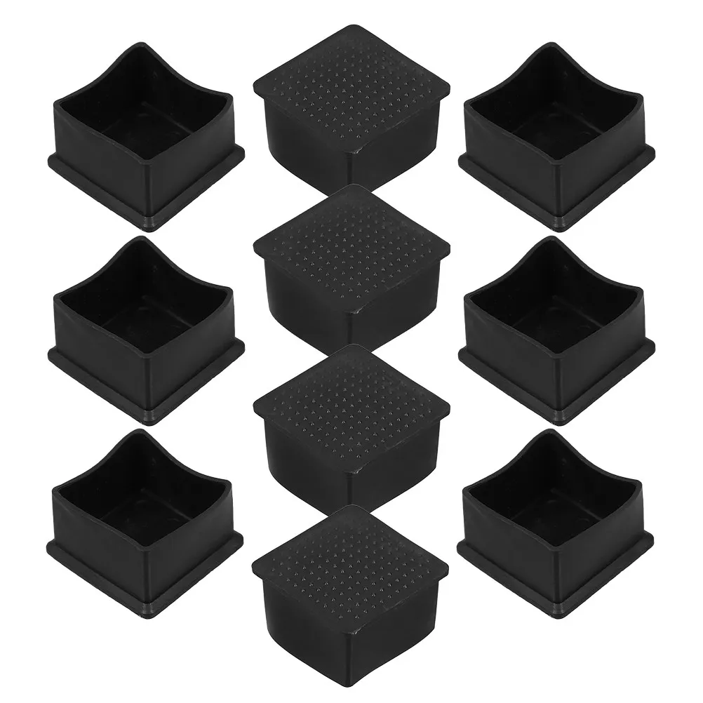 10Pcs Table Leg Covers Sturdy Wear-Resistant Floor Protectors Noise Reduction Soft Chair Leg Caps for Home Office Studio