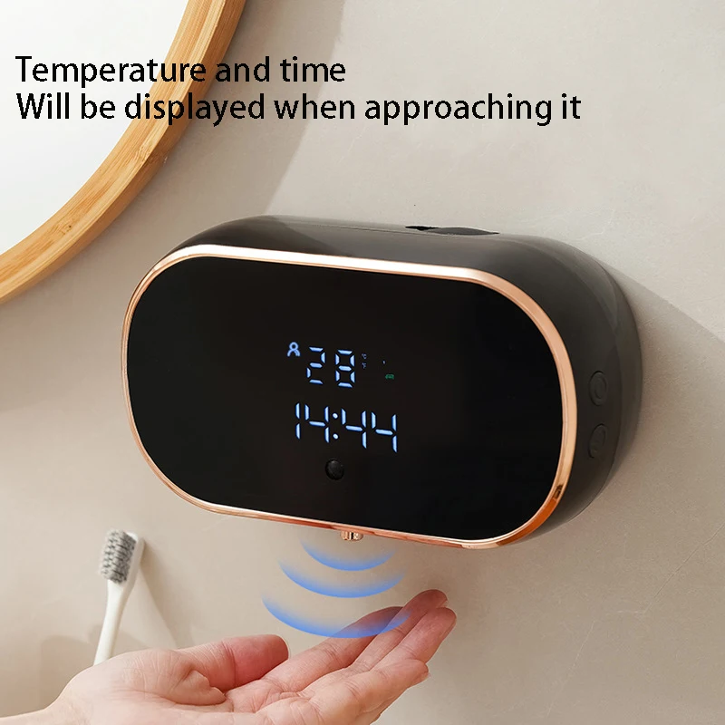 1pcs 벽걸이 형 지능형 유도 폼 손 소독제 자동 거품기 터치리스 적외선 거품 기능 충전식