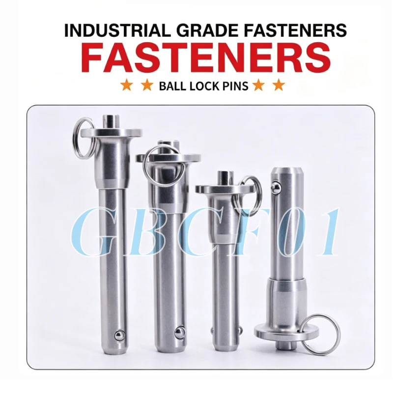 Ball Head Locking Pin MS17984 Quick Release Pin Stainless Steel Button Line Array Audio Pin 6/8/10/12/16mm Length 10-100 mm