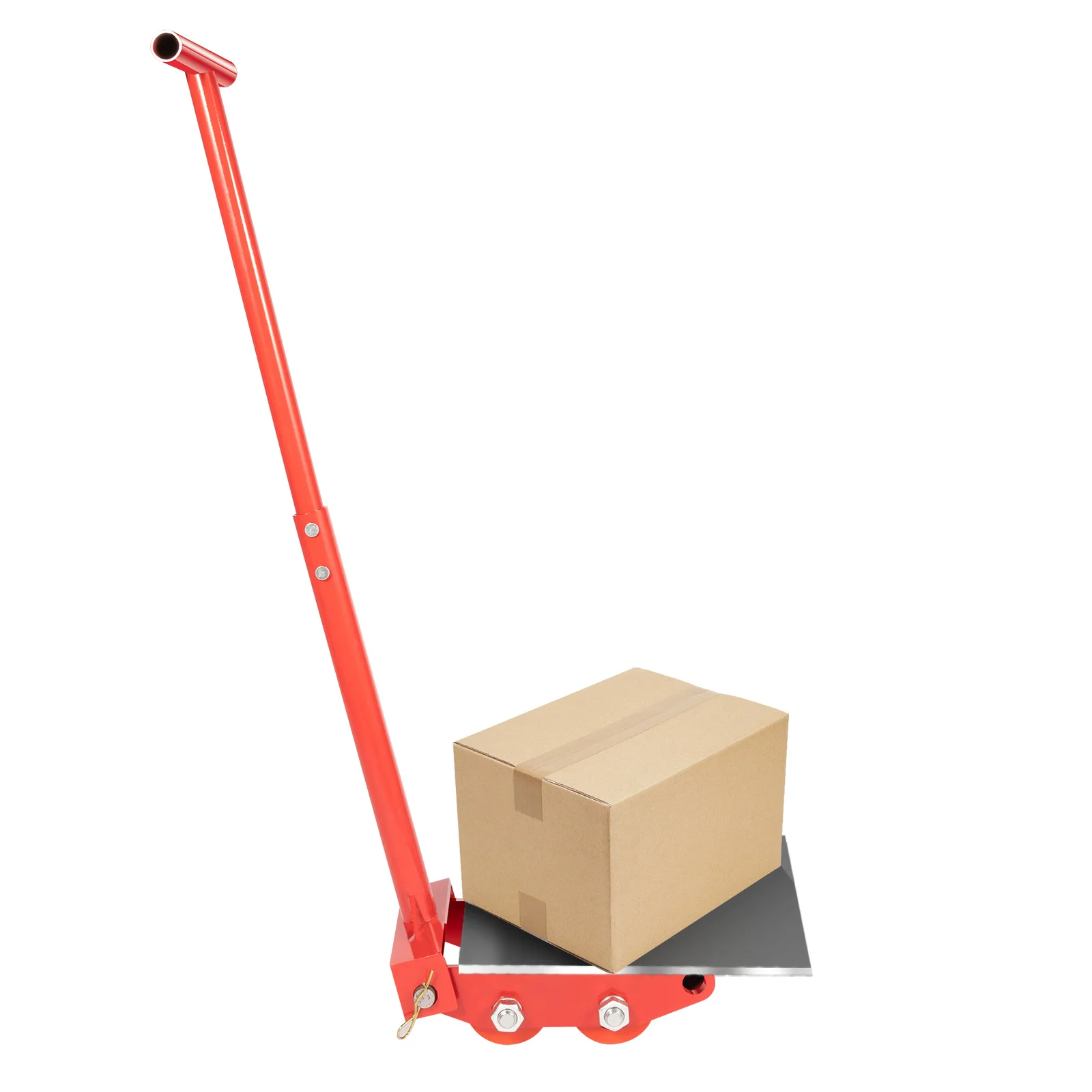 خزان نقل أحمر للآلات مكون من 4 عجلات من البولي يوريثان ومقبضين مصنوع من الفولاذ الكربوني Q235b ومحركات ماكينات البولي يوريثان باللون الأحمر