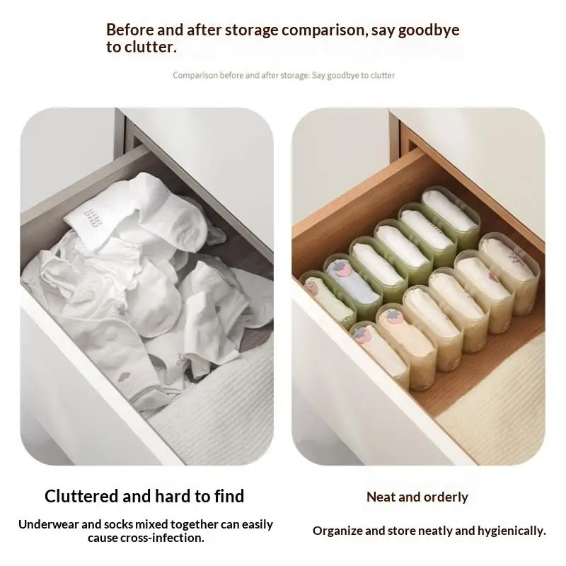 Portable Sealed Storage Box For Travel Underwear Socks Home Business Trip Use