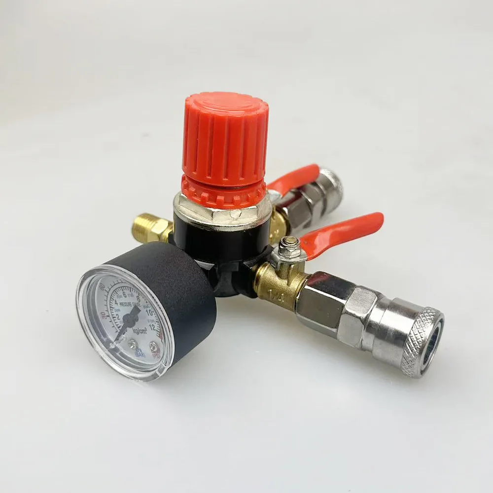 Universal Air Compressor Regulator Valve Assembly With Pressure Gauge Pneumatic System Hardware Accessory