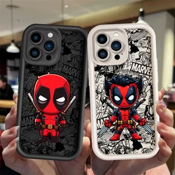 Marvel Creative Deadpool For Apple iPhone 15 14 13 12 11 XS XR X 8 7 Pro Max Plus Pro Shockproof Soft Eye Ladder Phone Case