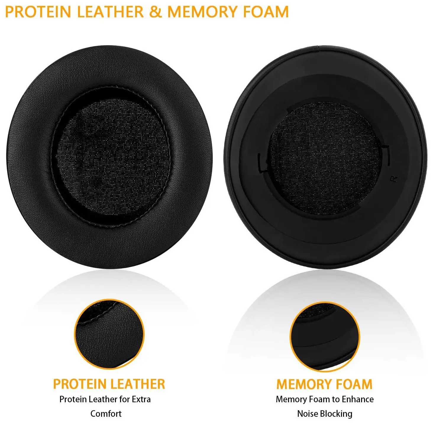 وسائد أذن بديلة A57G، قطعتان من وسائد الأذن من إسفنج الذاكرة لـ Razer Kraken Pro V2 - سماعة أذن بيضاوية