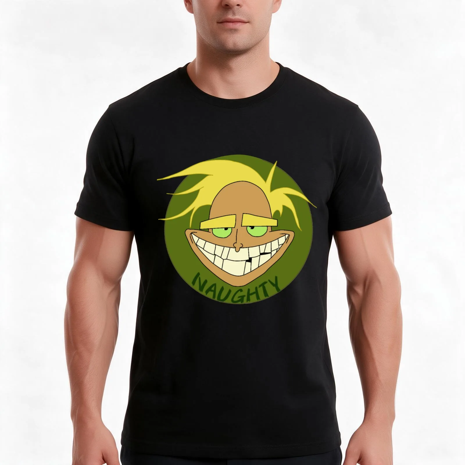 Freaky Fred T-Shirt, Summer Casual Cotton Tee, Oversized Streetwear Tops, Vintage Graphic Print, Loose Fit Short Sleeve