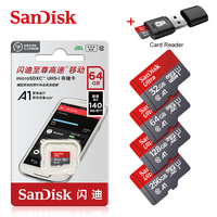 100% Original SanDisk Micro SD Card 32GB micro tf sd card 64GB 128GB 256GB tarjeta micro sd card U3 mini TF card+usb card reader