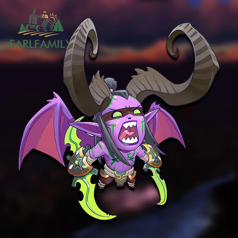 

EARLFAMILY 13cm World of Warcraft Illidan Stormrage Sylvanas Tyrande Car Stickers Personality Creative Decal Windows Car Styling