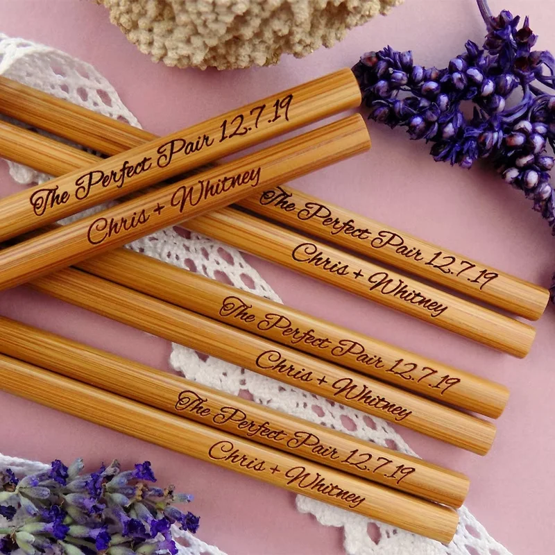 20/50/100 Set Personalized Chopsticks Customized Wedding Chopsticks, Engraved Chopsticks Wedding Party Favors for Guests in Bulk