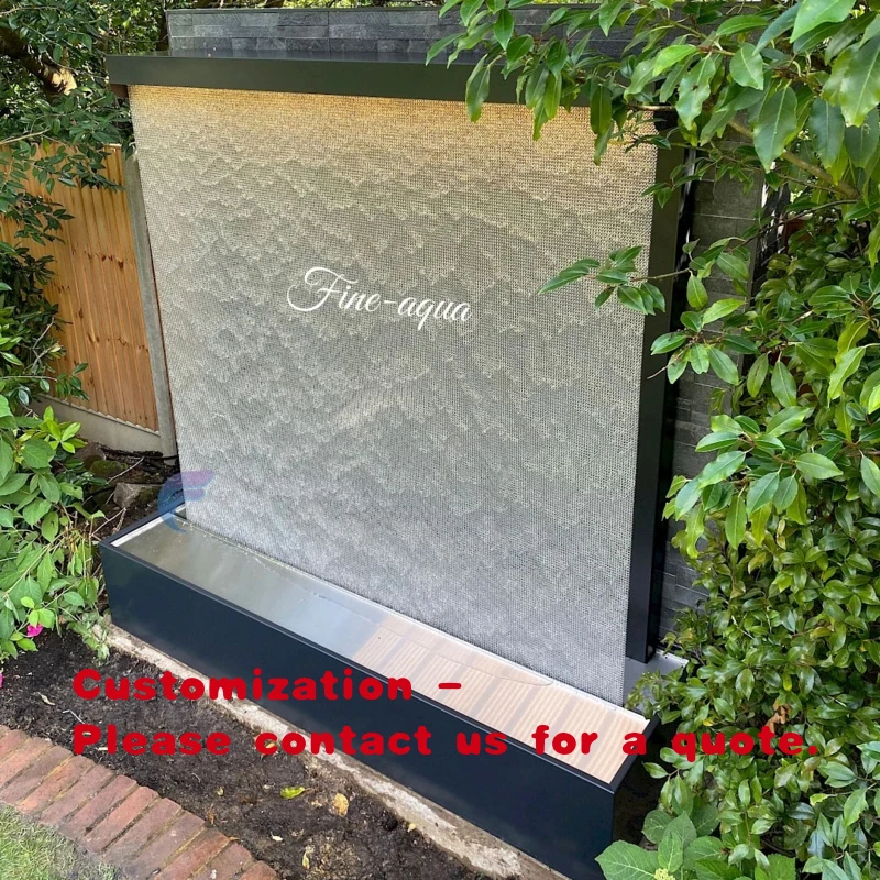 custom.Modern Stainless Steel Mesh Curtain Wall Indoor and Outdoor Waterfall Feature Restaurant and Hotel Garden