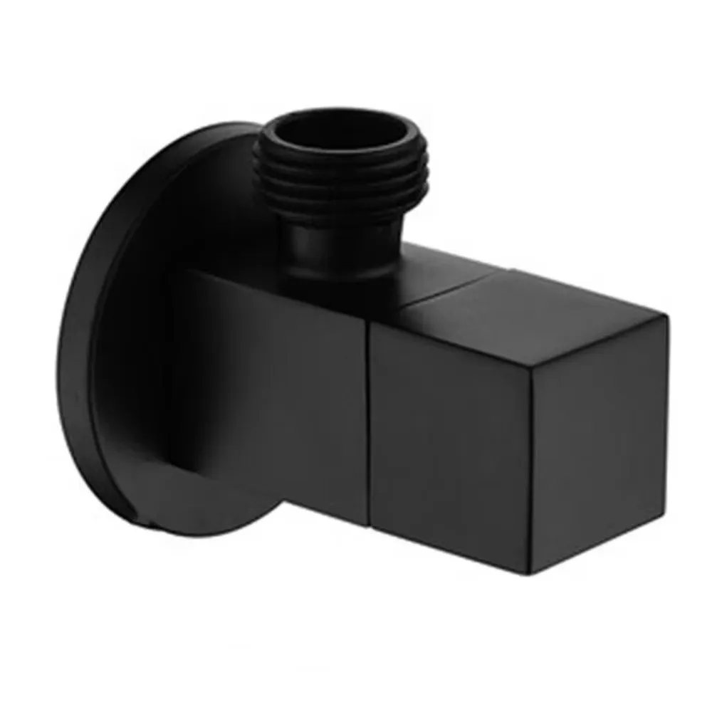 Válvula angular durável de 1/2 prata/preta, válvula triangular de latão sólido, válvula de enchimento quadrada, melhoria da casa