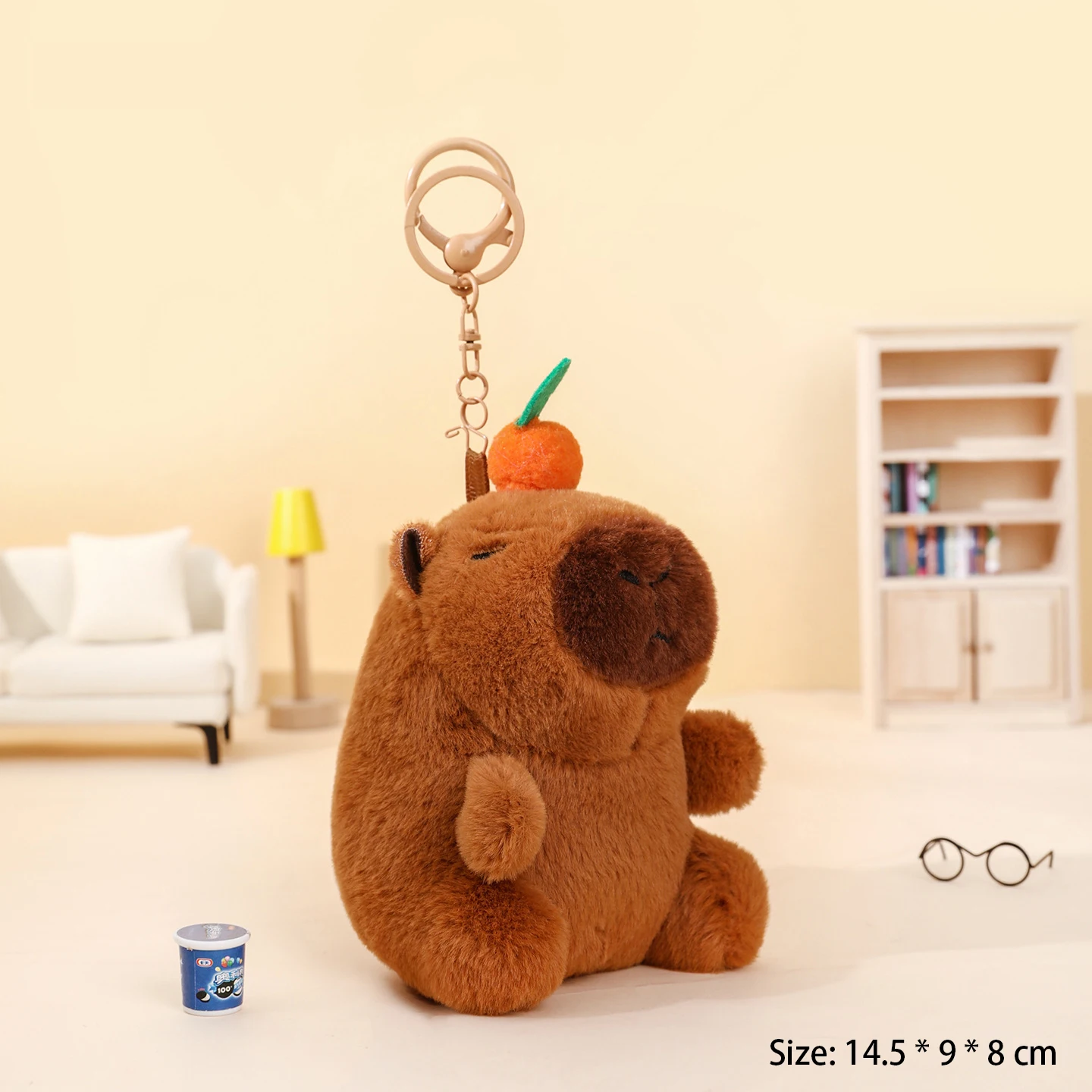 Urocza pluszowa zabawka wydra rzeczna dla niemowląt, antystresowa, dmuchająca bańki, potrząsająca się i wydająca dźwięki, zawieszka do kluczy na przyjęcie urodzinowe.