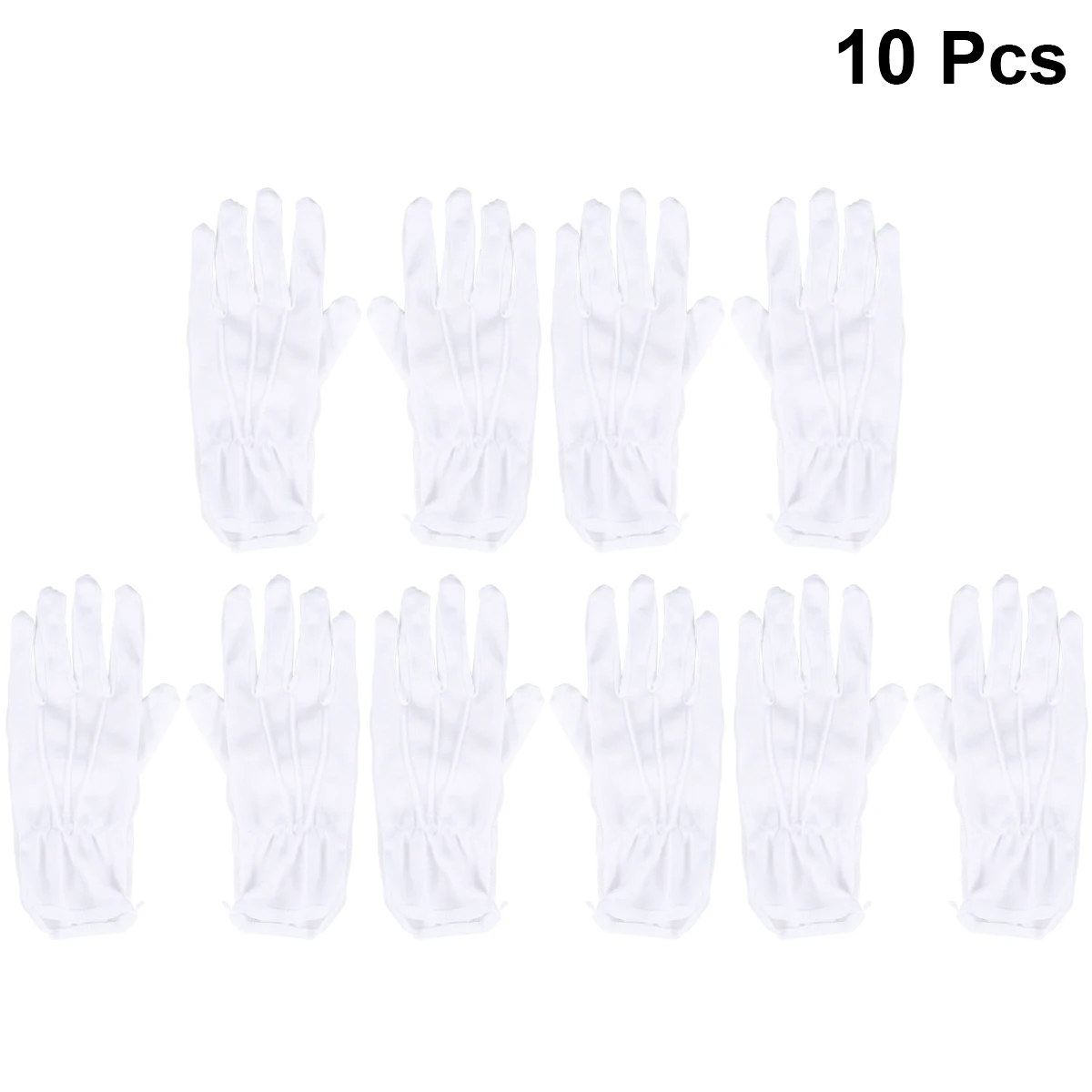 

5Pairs White Anti-Slip Work Gloves Cotton Labor Gloves for Gardening Cleaning Construction Fingerprint Sensitive Tasks